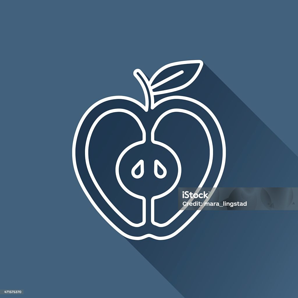 Vector apple icon. Eps10 Vector apple flat icon isolated outline. Eps10 2015 stock vector