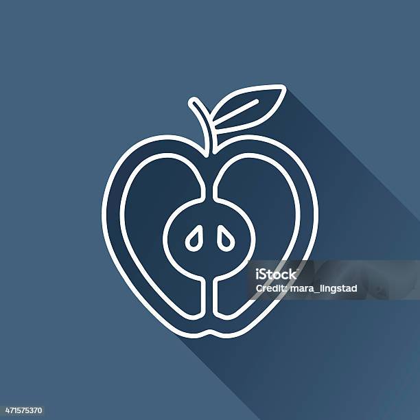 Vector Apple Icon Eps10 Stock Illustration - Download Image Now - 2015, Computer Graphic, Decoration