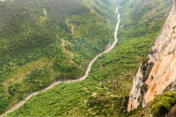 The Verdon Gorge is the deepest canyon in Europe, created by the erosion of the Verdon River. The canyon is 50 km long and in some places reaches up to 700 meters deep. In the bottom of the canyon flows the river Verdon, which, when it's closer to the lake Sainte-Croix, turns a perfect shade of emerald green. The canyon is located among the departments of Var and Alpes de Haute Provence.