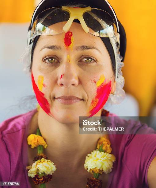 Visiting India During Holy Festival Stock Photo - Download Image Now - 2015, Adult, Celebration