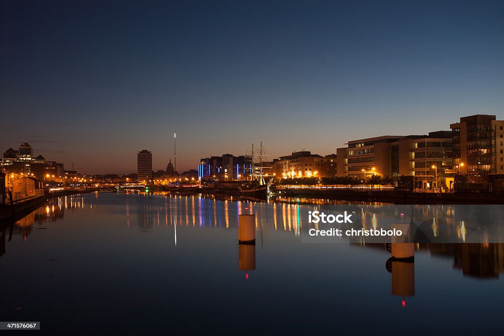 Dublin, Irland Skyline in der Dämmerung - Lizenzfrei Bankenviertel Stock-Foto