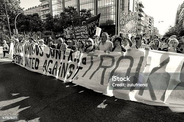 Protesta Demostración En Lisboa Foto de stock y más banco de imágenes de Blanco y negro - Blanco y negro, Editorial, Fotografía - Imágenes