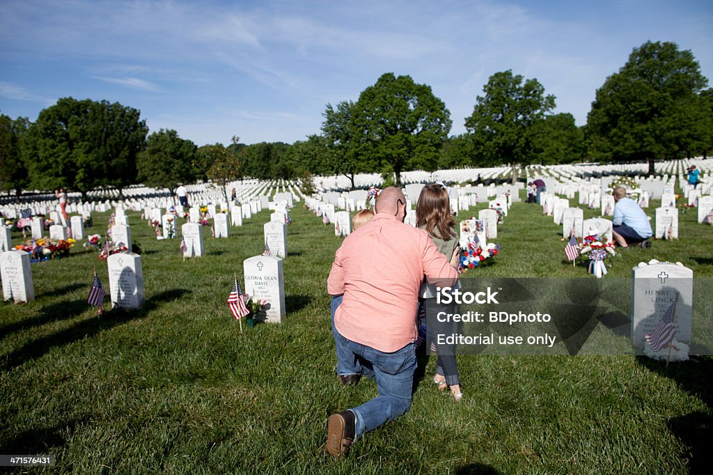 Memorial Day, dem Arlington National Cemetery - Lizenzfrei Arlington - Virginia Stock-Foto