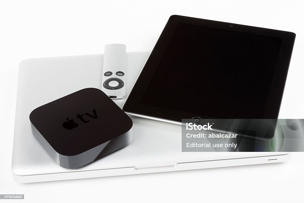 Apple TV z iPada - Zbiór zdjęć royalty-free (Aluminium)