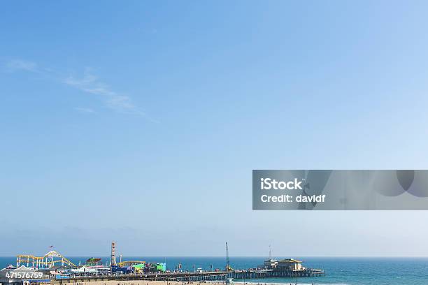 Foto de Píer De Santa Monica E Céu e mais fotos de stock de Azul - Azul, Califórnia, Cidade de Los Angeles