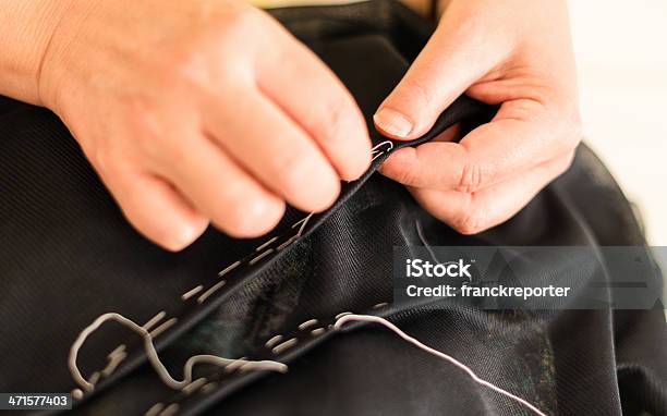 Humna Hand Sewing Stock Photo - Download Image Now - Adult, Blanket, Business Finance and Industry