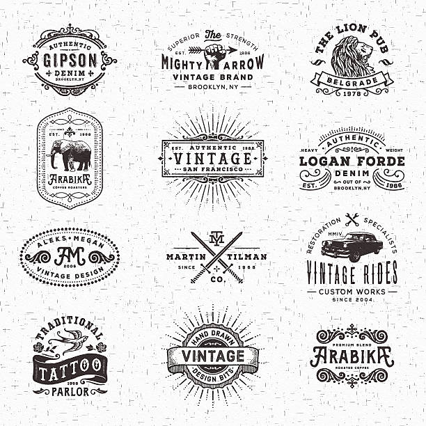 illustrations, cliparts, dessins animés et icônes de vintage, badges, étiquettes et images - badge seal stamper label retro revival