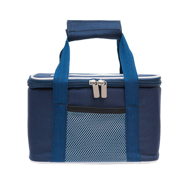 istock blue lunch pack carrier hanging up with clipping path 471578112
