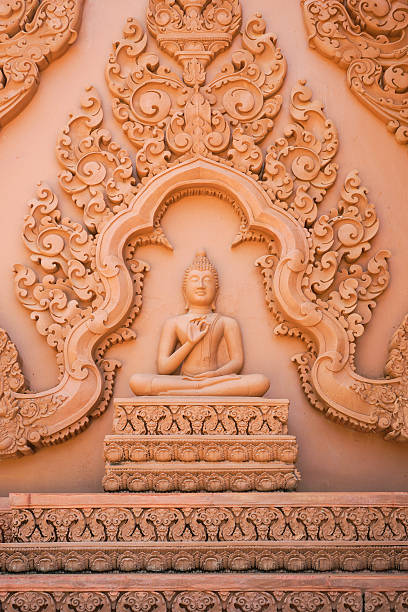 istock Buddha Image with Thai Traditional Carving 471578124