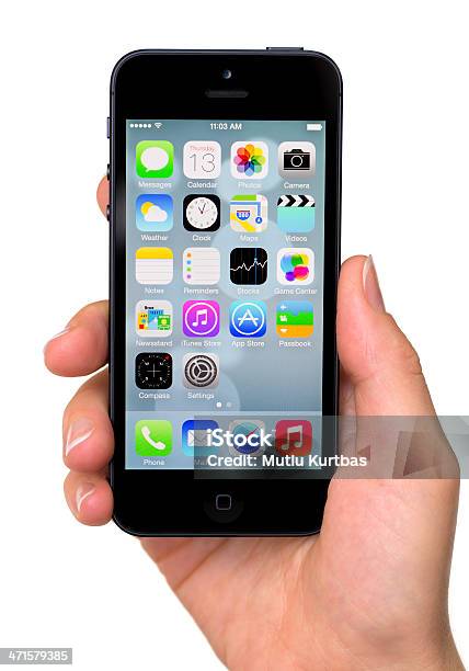 Apple Iphone 5 Stock Photo - Download Image Now - 25-29 Years, Adult, Adults Only