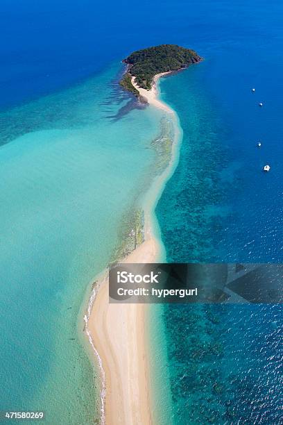 Aerial Landscape Tropical Island Whitsundays Stock Photo - Download Image Now - Great Barrier Reef, Whitsunday Island, Hayman Island