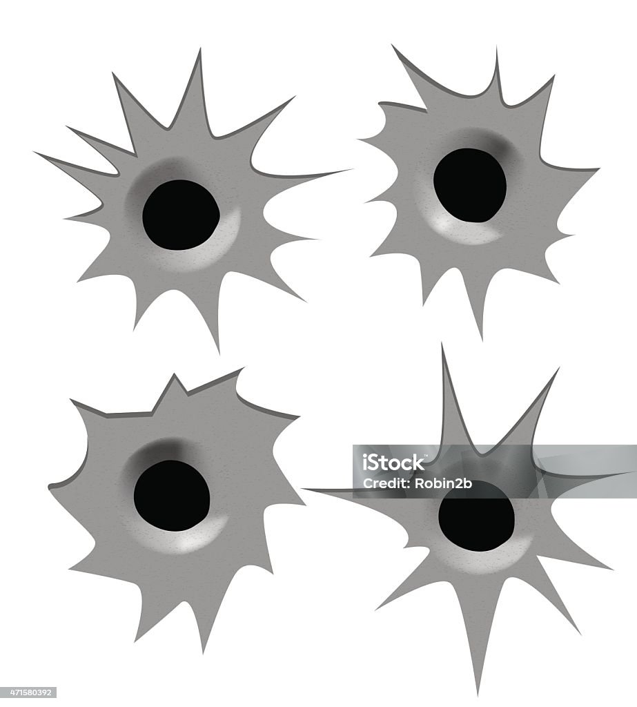 Bullet holes Bullet Hole stock vector