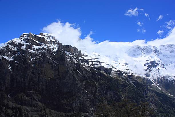 alpes suizos - switzerland interlaken schreckhorn mountain fotografías e imágenes de stock