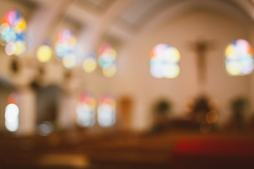 church interior blur abstract