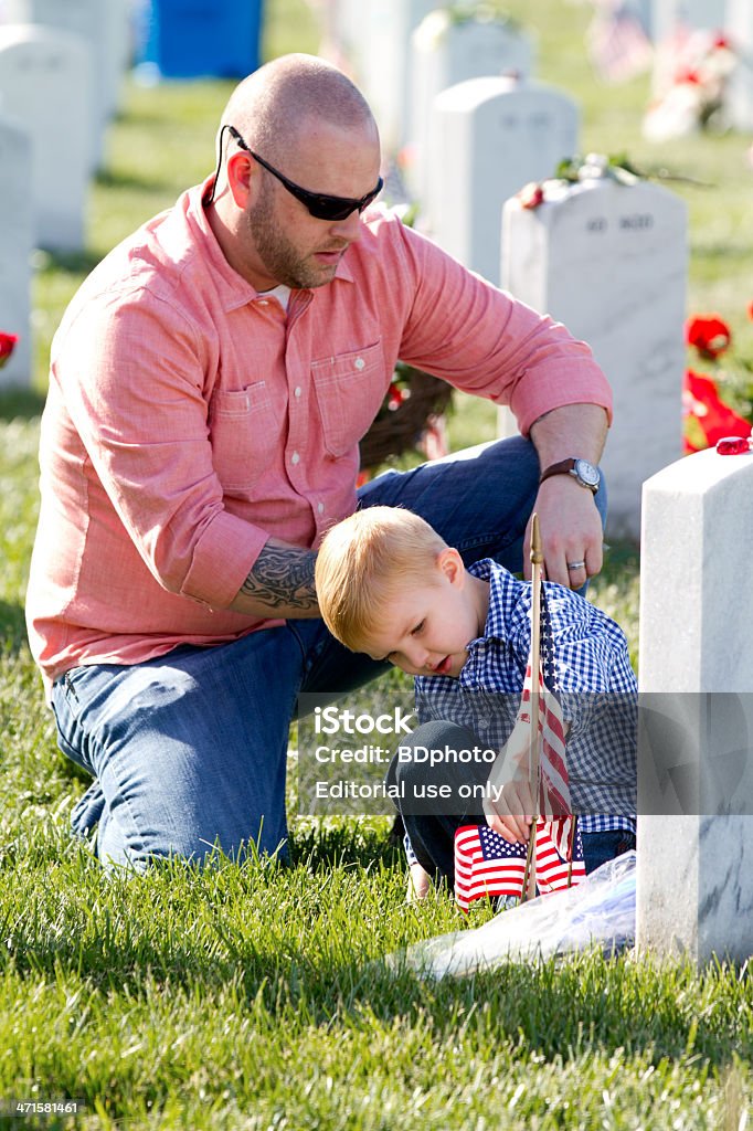 Memorial giorno, Cimitero Nazionale di Arlington - Foto stock royalty-free di Arlington - Virginia