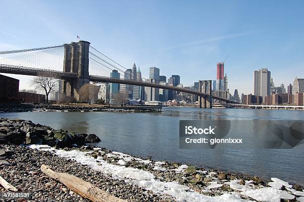 Photo libre de droit de Pont De Brooklyn Et Manhattan Skyline New York City banque d'images et plus d'images libres de droit de Amérique du Nord