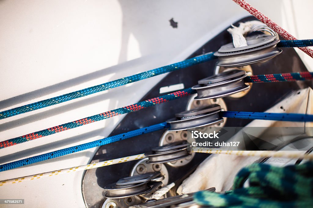 Bunte Seil auf Segelboot - Lizenzfrei Abstrakt Stock-Foto
