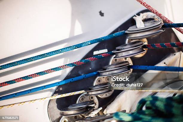 Bunte Seil Auf Segelboot Stockfoto und mehr Bilder von Abstrakt - Abstrakt, Ausrüstung und Geräte, Blau