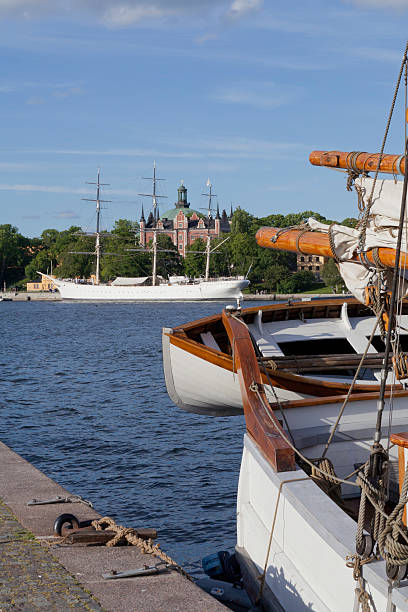 con the ship di skeppsholmen fa chapman davanti - af chapman foto e immagini stock