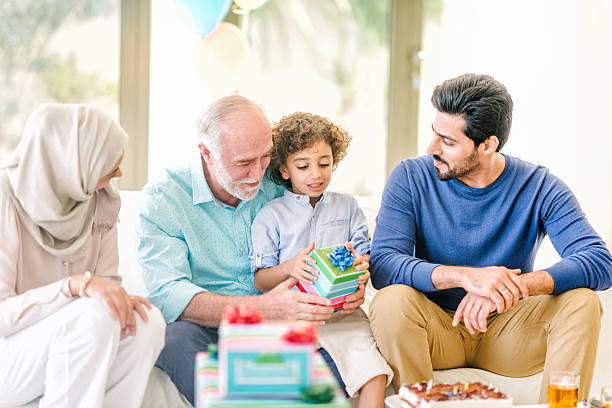 istock Three Genration Arabic family taking a selfie 471582986