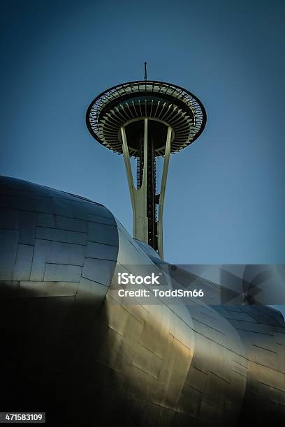 Foto de Seattle Space Needle e mais fotos de stock de Estado de Washington - Estado de Washington, Experience Music Project, Fotografia - Imagem