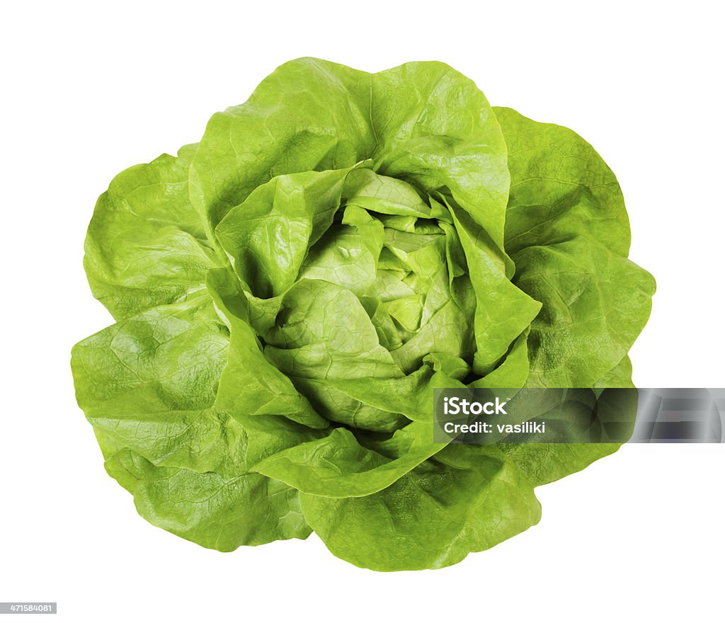 Butterhead lettuce - clipping path included Butterhead lettuce isolated on white with clipping path. Lettuce Stock Photo