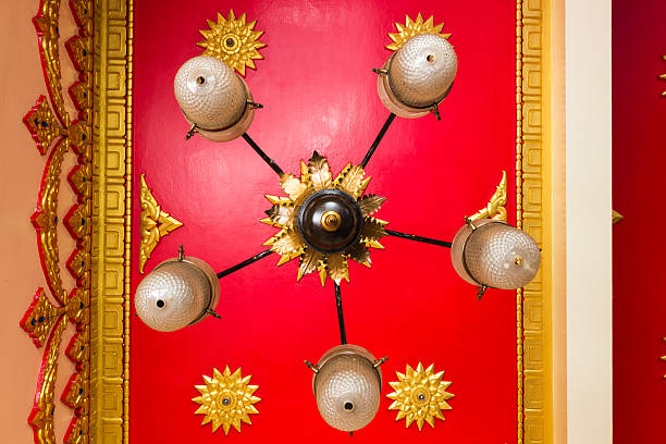 istock Thai style carved lamp 471584435