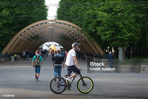 People In The Park Stock Photo - Download Image Now - Alley, BMX Cycling, Bicycle