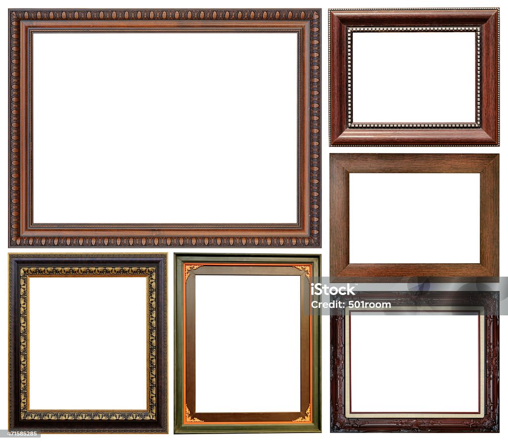 Wood frame collection Picture Frame Stock Photo