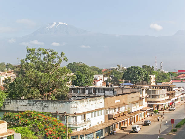 istock View on Mount Kilimanjaro at dawn with city buildings before 471586653