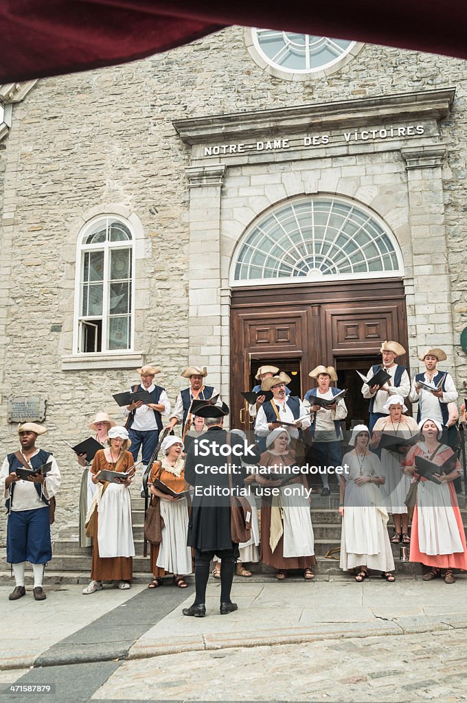 Fetes de la Nouvelle-France, Vieux-Quebec. - Foto de stock de Quebec royalty-free