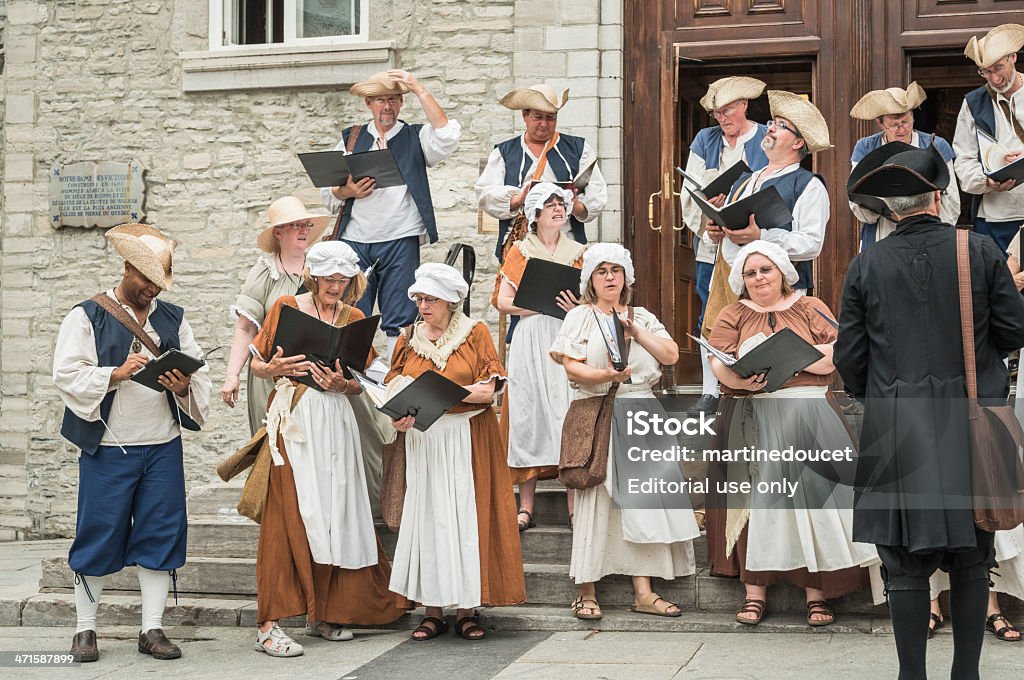 Fetes de la Nouvelle França, Vieux-Quebec. - Royalty-free Comemoração - Conceito Foto de stock