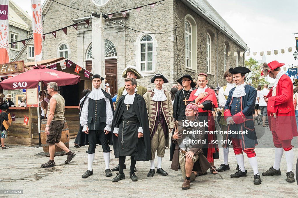 Fetes de la Nouvelle-France, Vieux-Quebec. - Lizenzfrei 17. Jahrhundert Stock-Foto