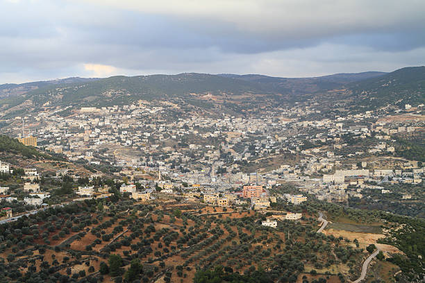 istock Landscape view from above with Ajloun fort, Jordan 471588603