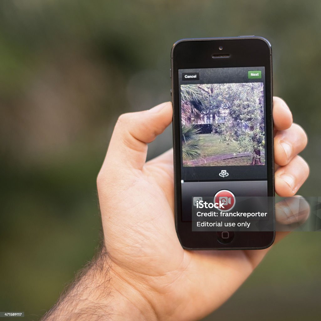 Запись видео с instagram приложение на iphone 5 - Стоковые фото Apple Computers роялти-фри