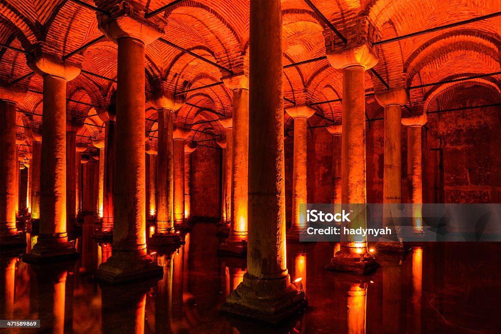 Basílica Cistern, Istambul, Turquia - Foto de stock de Antigo royalty-free