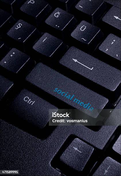 Social Media Stock Photo - Download Image Now - Close-up, Color Image, Computer Key