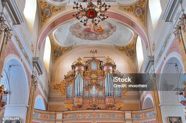 Baroque Church Organ Basilica Of The Assumption Kalisz Poland Stock Photo - Download Image Now
