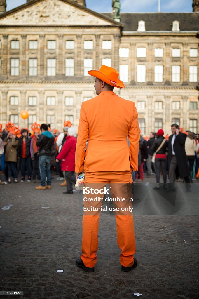 Hombre de Orange - Foto de stock de Adoquinado libre de derechos