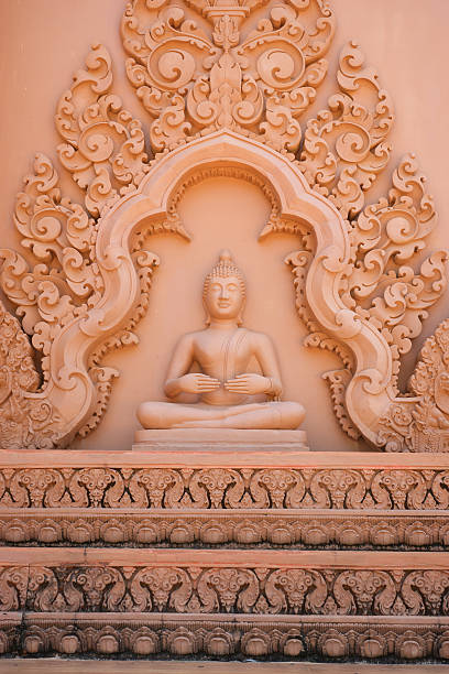 istock Buddha Image with Thai Traditional Carving 471593134