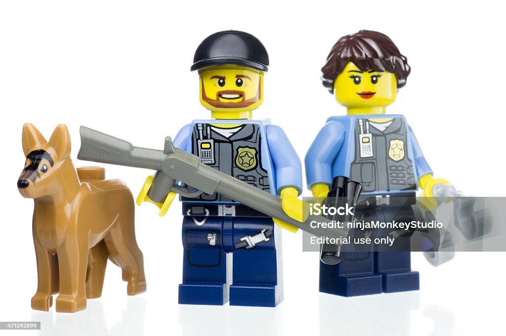 Unità di polizia K-9 figure Mini Lego - Foto stock royalty-free di Adulto