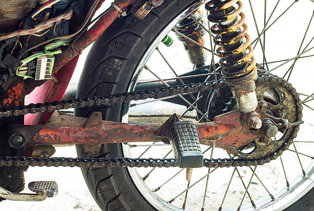 istock Close up of old motorcycle 471594122