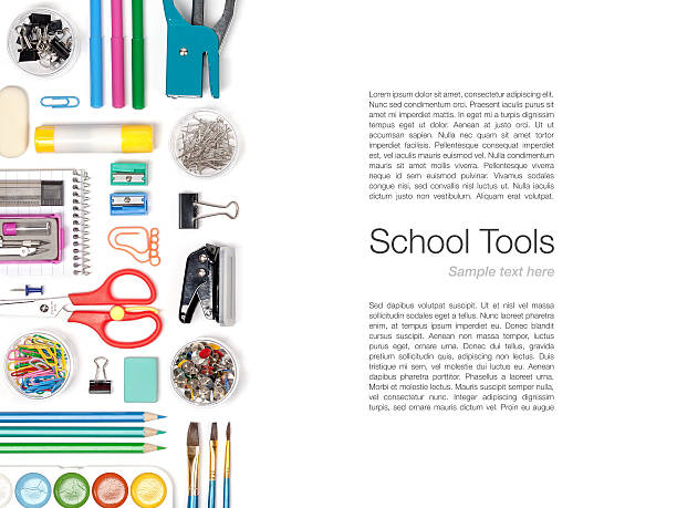 istock Various school supplies on a white background 471594490