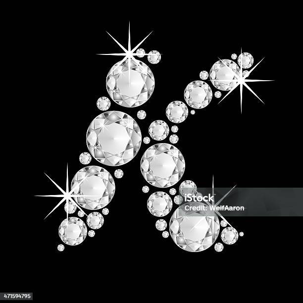 Столица Бриллиантами Буква K Алфавита — стоковые фотографии и другие картинки Алмаз - Алмаз, Алфавит, Без людей