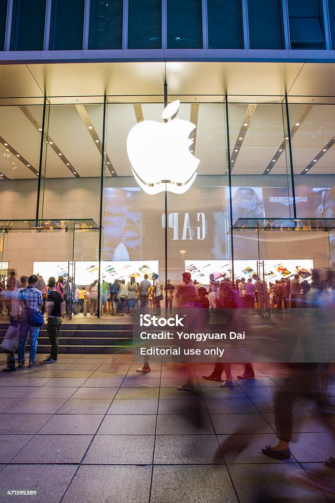 Apple Store sulla Nanjing Road - Foto stock royalty-free di Affari