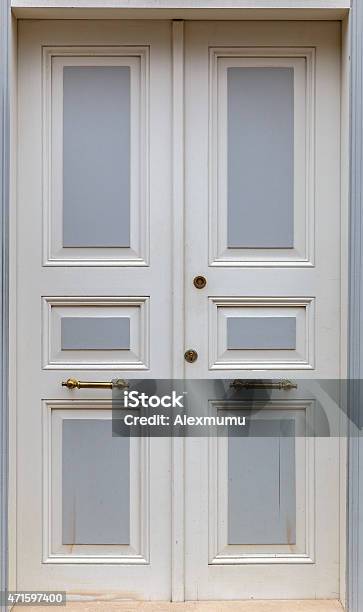 Double Door To The House Stock Photo - Download Image Now - 2015, Architecture, Backgrounds