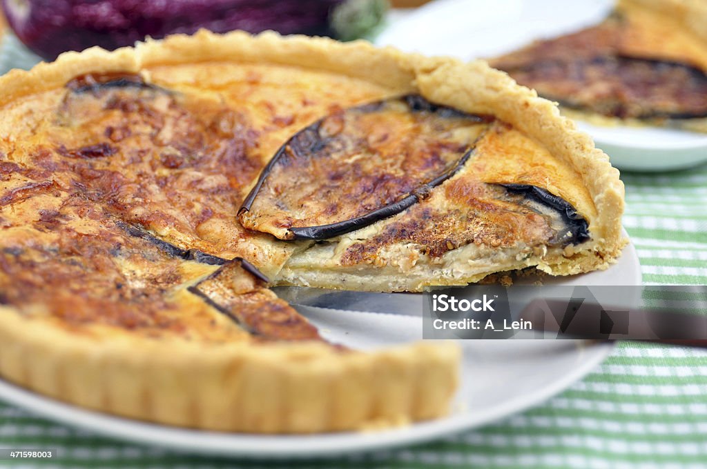 Quiche de courgettes - Photo de Aubergine libre de droits