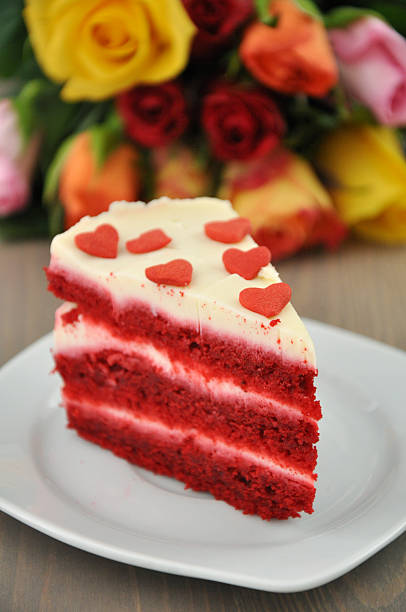 istock Red Velvet Cake with Roses 471598711