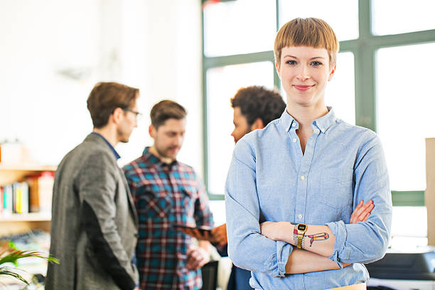 istock Woman working at a start up business 471599395