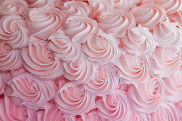 Strawberry Frosting Swirls stock photo
